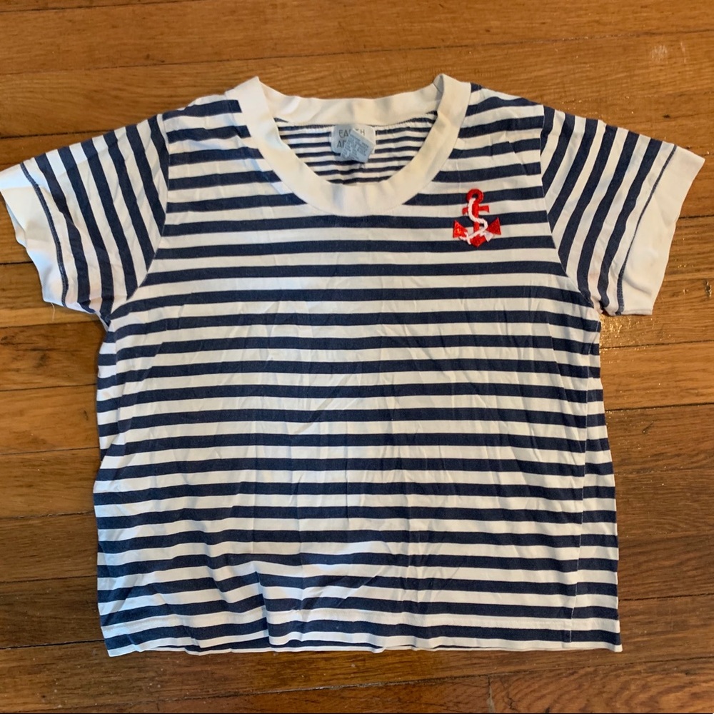 S small nautical anchor blue white patriotic sailor 4th of July party summer
